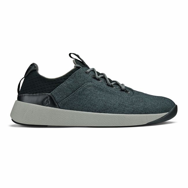 Olukai Men's Nanea Li Sneaker - Wind Grey / Black US764-098